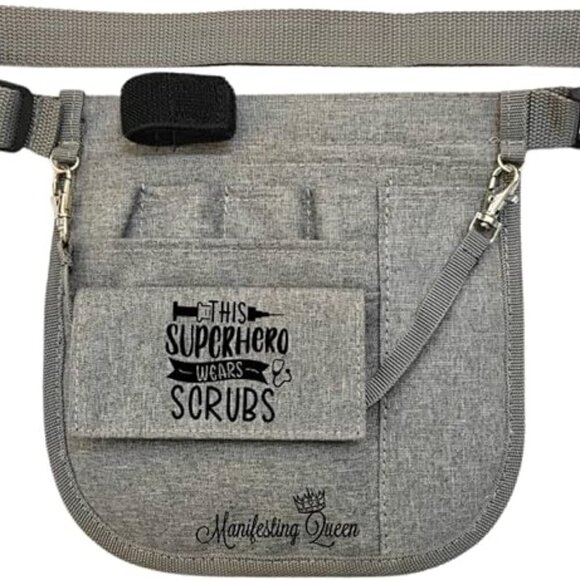 Manifesting Queen Gray Healthcare Worker Waist Bag NIP - Picture 1 of 5